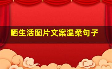 晒生活图片文案温柔句子