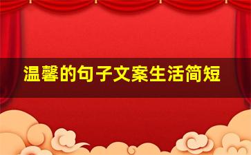 温馨的句子文案生活简短